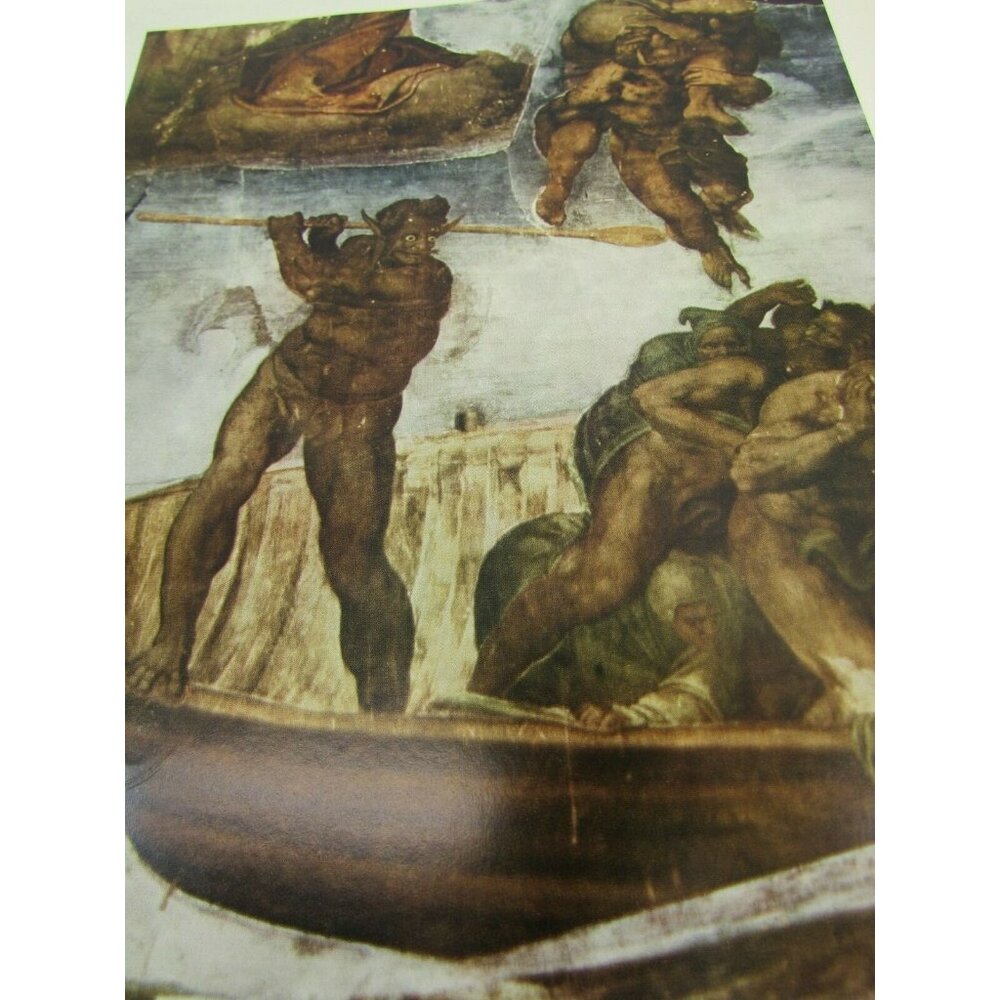 Vintage Michelangelo The Last Judgement Judgment Color Print 51672 Charon